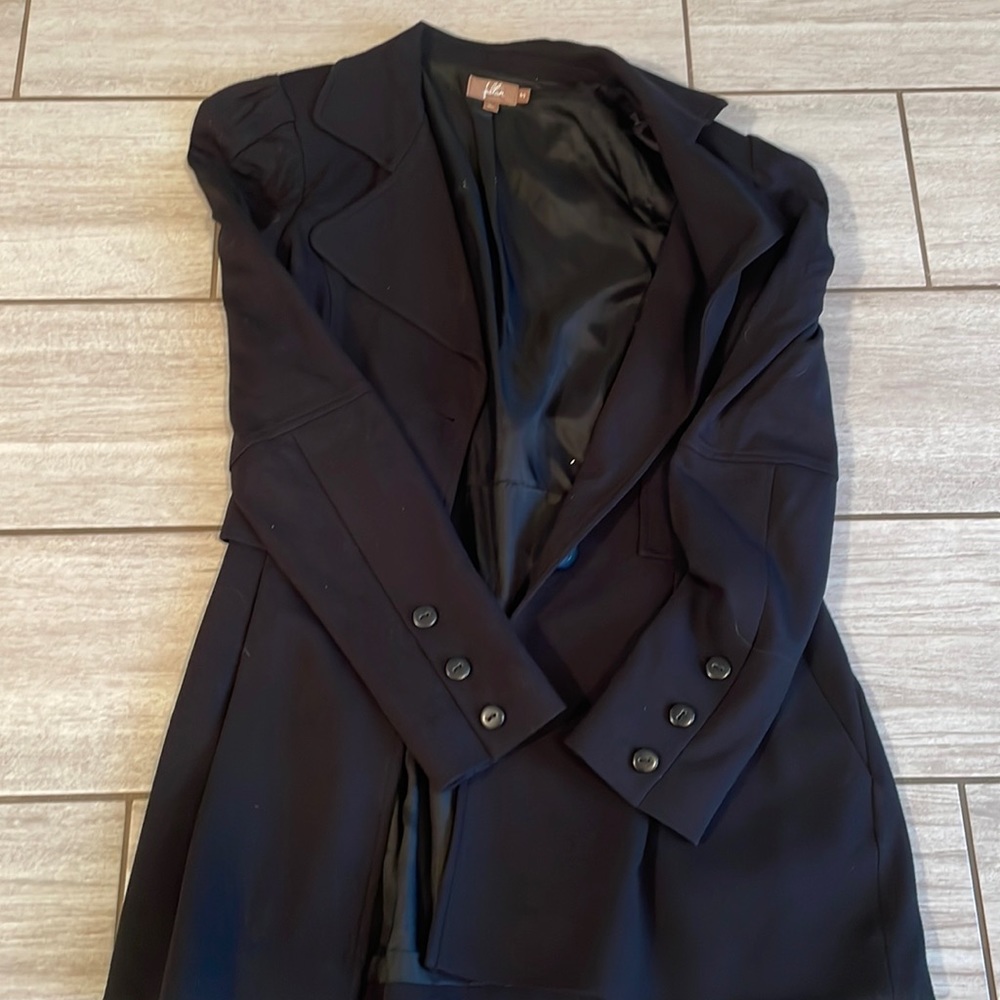 Womens black puff sleeve jacket